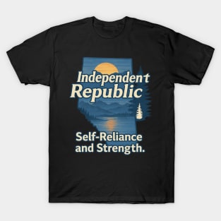 Secession For Alberta – Independent Republic Landscape Design T-Shirt